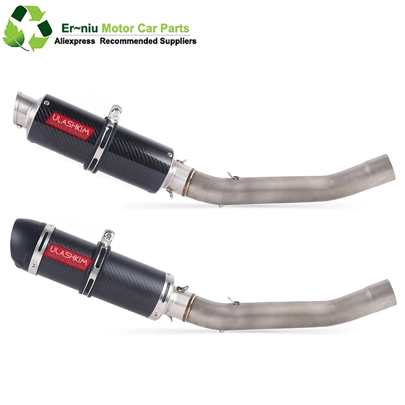 

Motorcycle Exhaust Muffler Full System Slip On Middle Link Pipe DB Killer For kawasaki Z750 Z 750