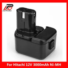 Для HITACHI 12 В 3.0Ah аккумулятор 3000 мАч Ni-MH Электроинструмент Замена батареи Хит для EB1212S EB1214L EB1214S EB1220BL