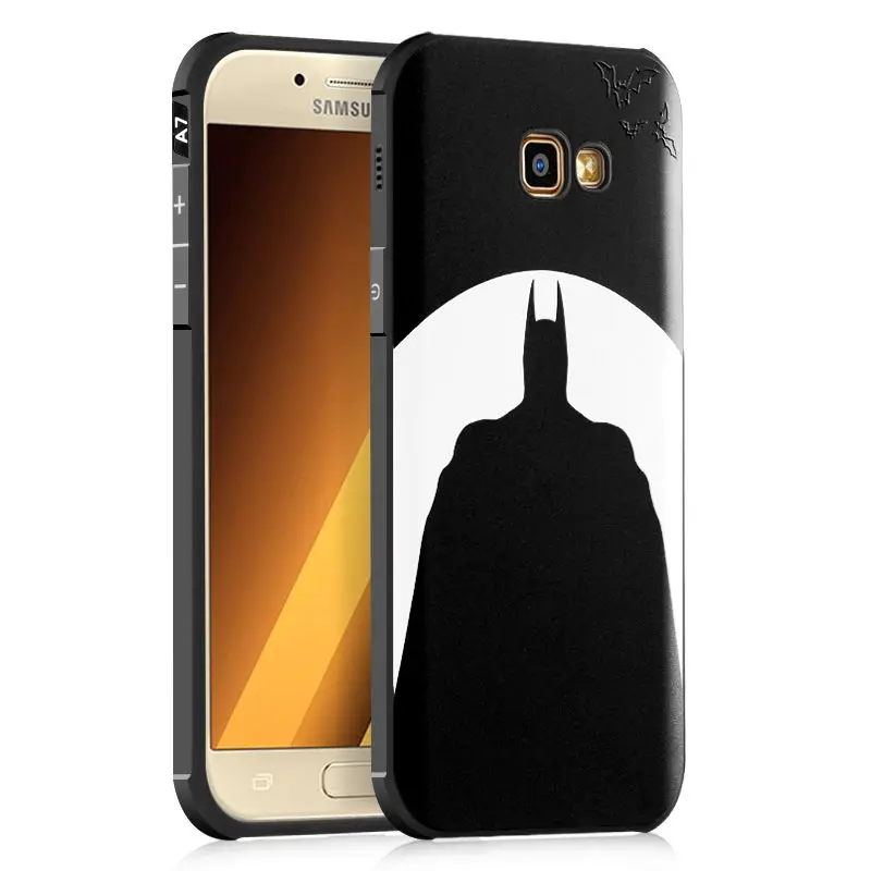 

Case for Samsung Galaxy A7 2017 Cover 3D Relief Cute Cartoon Batman Cat Soft Tpu Case for Samsung Galaxy A7 2017 A720 unda