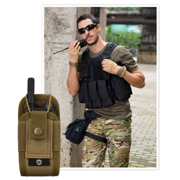 

Military Airsoft Tactical Molle Radio Pouch Army Shooting Hunting Magazine Mag Pouch Talkie Wasit Bag Holder Pocket Bag