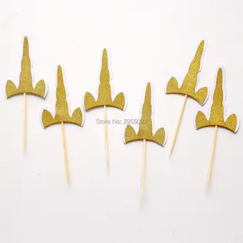 

Unicorn Cupcake Toppers,24 Set gold glitter Baptism topper, Christening Cupcake Toppers,Baptism Sweet Table,First Communion