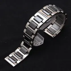 Черный Керамика + нержавеющая сталь Ремешок 22 мм для samsung Galaxy часы 46 SM-R800 Замена Группа наручные браслеты для пояса