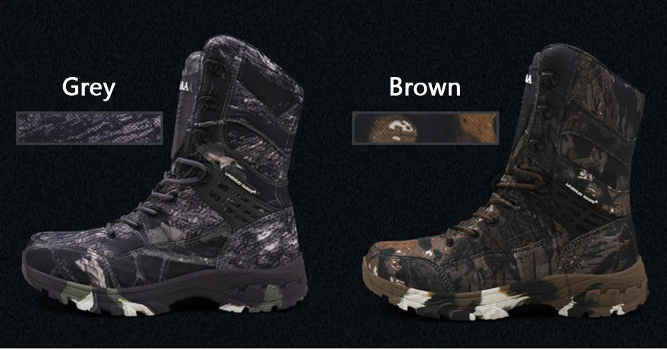 Cungel/мужские водонепроницаемые походные ботинки; уличные камуфляжные охотничьи ботинки; армейские тактические ботильоны; обувь для альпинизма