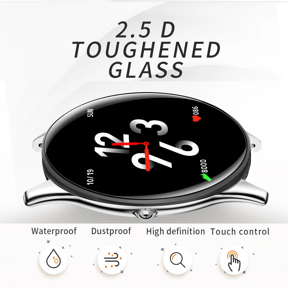 Водонепроницаемый SN58 Смарт-часы сердечного ритма крови Давление 2.5D Сенсорный экран, Bluetooth, умные часы для Android IOS Телефон PK Q8 Q1