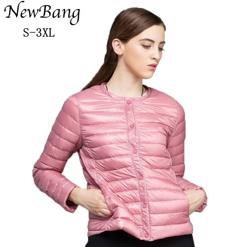NewBang Brand Down Coat Female Ultra Light Down Jacket Women Thin font b Slim b font