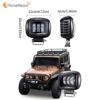 

6000k white 30W 3000lm waterproof IP67 Universal fitment SUV Off-road work LED spot light for J*eep, car, Steamship, motorcycles