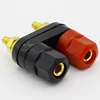 Quality Banana plugs Couple Terminals Red Black Connector Amplifier Terminal Binding Post Banana Speaker Plug Jack ► Photo 2/5