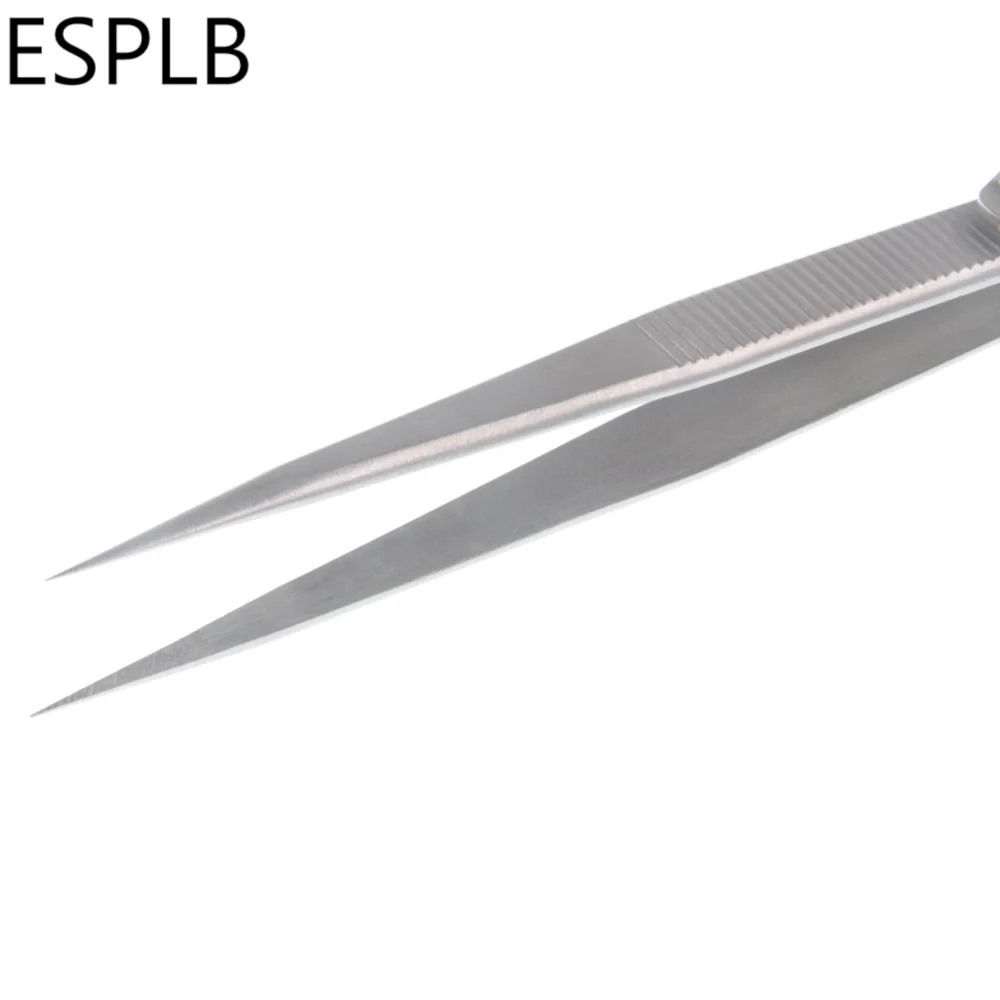 ESPLB Precision Anti Static Tweezers 6'' Diamond Adjustable Tweezers For Jewelry Electronic Component Tools