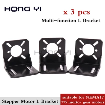 

3pcs Free shipping Nema17 motor Reduction gear motor 775-150w mount L bracket 42 mounting bracket diy cnc parts for 3D printer