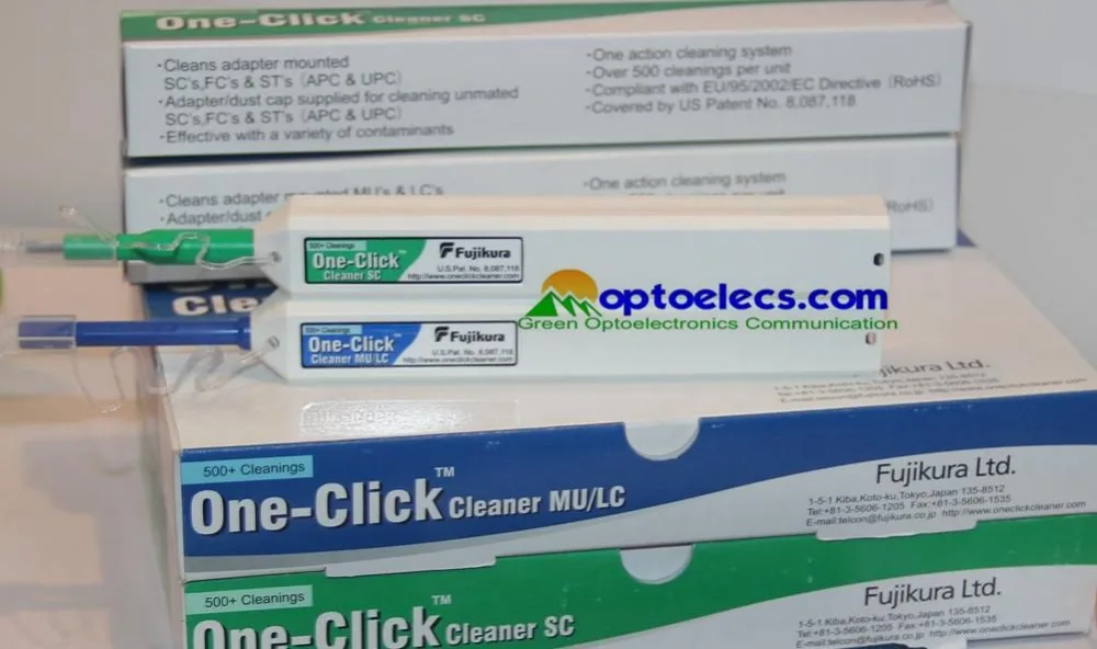 One-Click Fiber Cleaner for LC /& MU Connectors Free Shipping Fujikura
