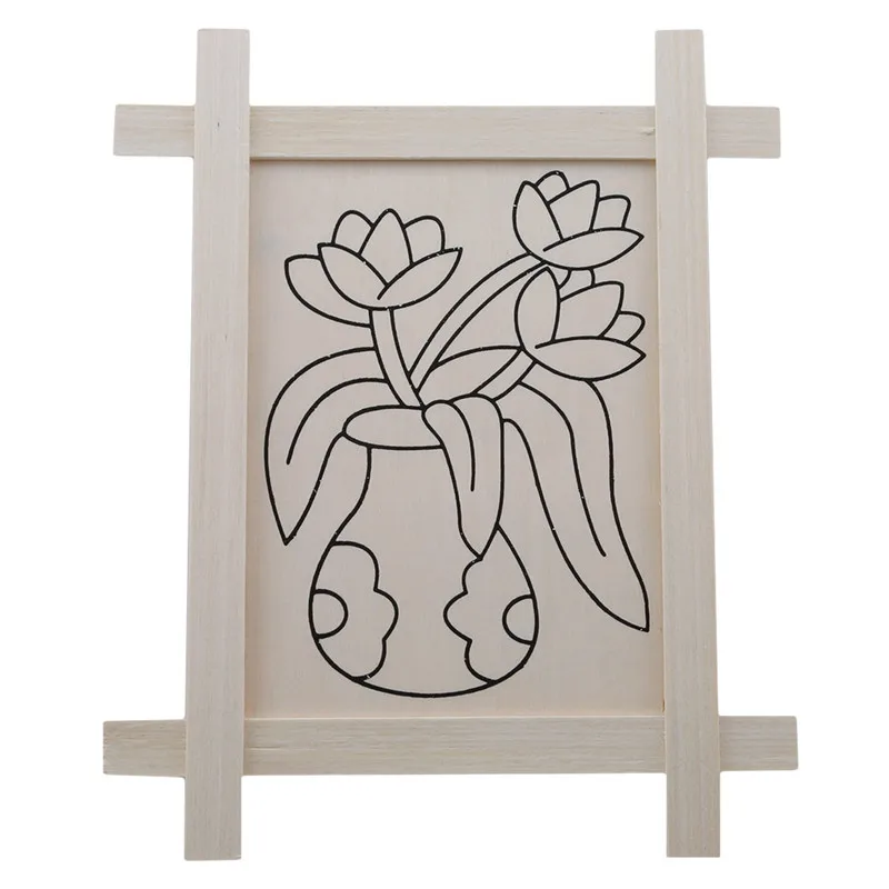 Деревянная доска для рисования Sketchpad Diy граффити детский сад руководство Раннее