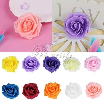 

10Pcs PE Foam Rose Flower Head 7CM Artificial Rose Flowers Bouquet Handmade Wedding Home Decoration Festive & Party scrapbook