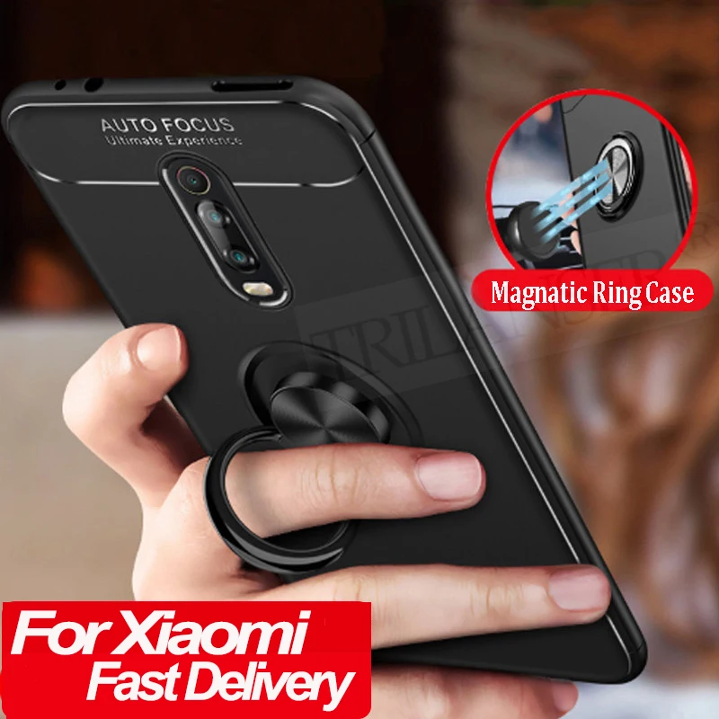 

TRILANSER Luxury magnetic Case for Xiaomi Redmi 6A 6 case silicone Xiaomi Redmi note 7 pro Phone case ring holder Cover