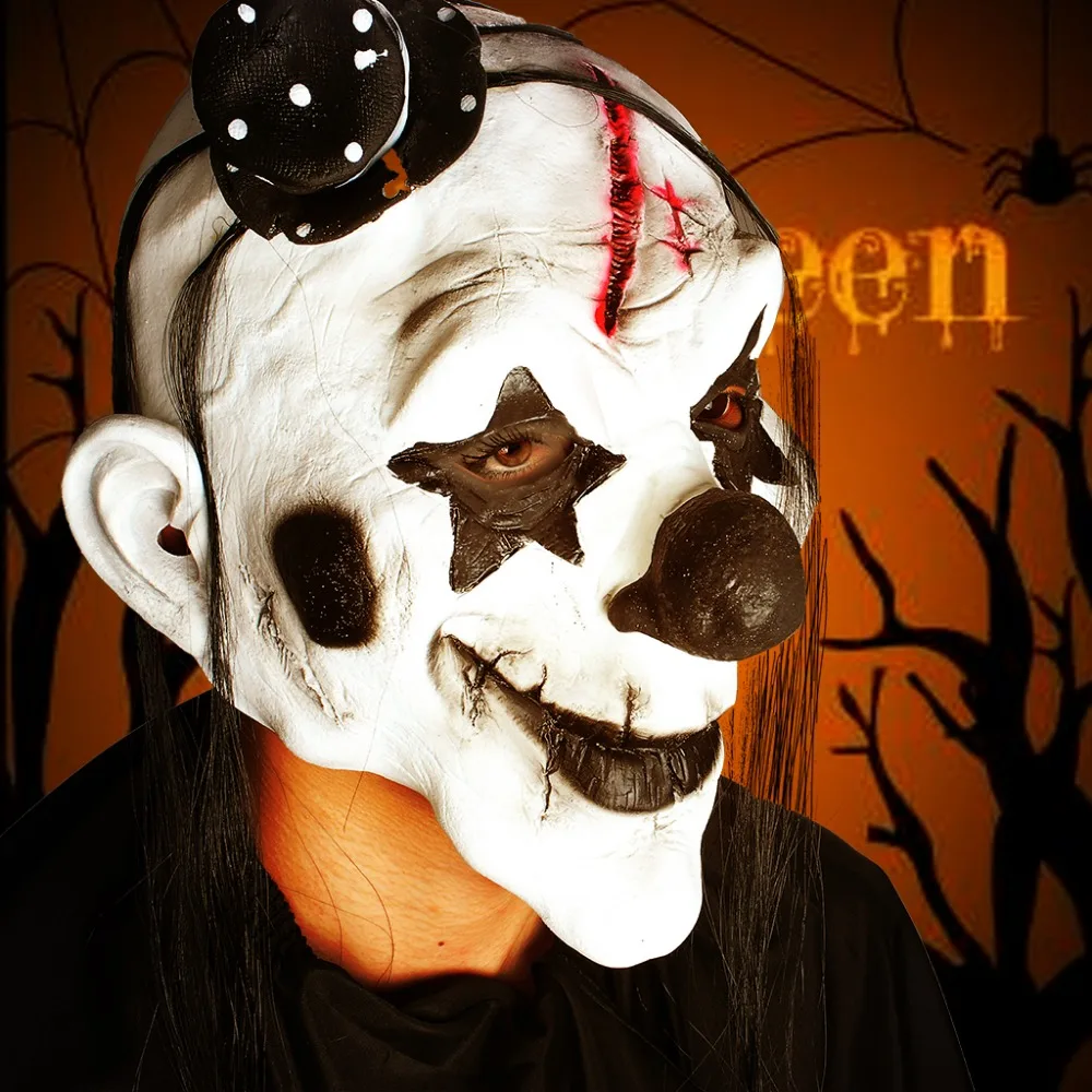 Halloween Horror Clown Mask Scary Masquerade Costumes For Halloween Party (4)