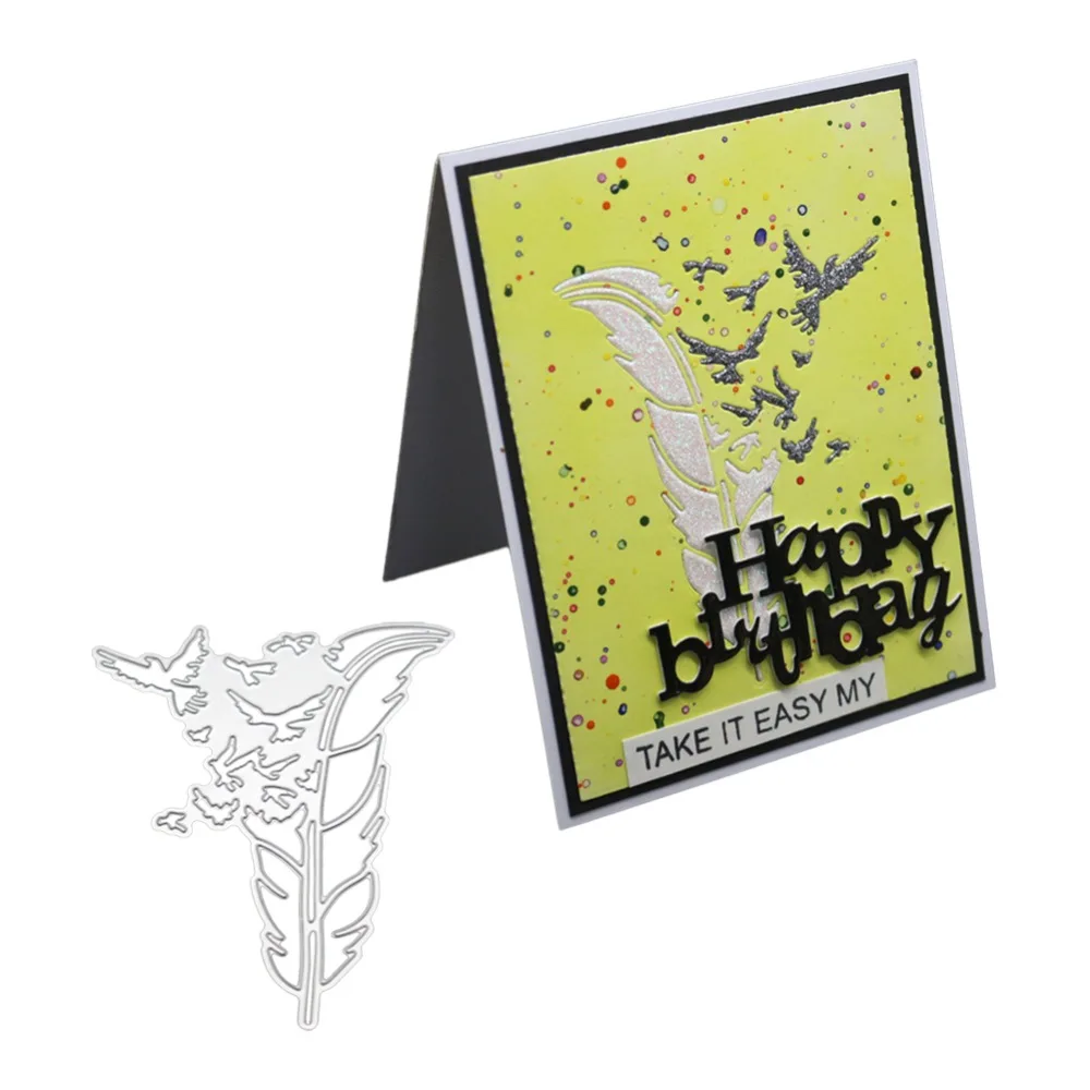 

Feather and Bird Shapes Metal Cutting Dies Stencils for DIY Scrapbooking Stamp/photo Album Decorative Embossing DIY Paper Cards
