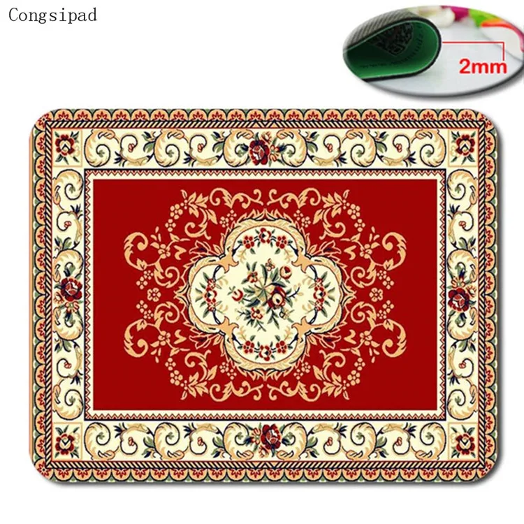 Arab red carpet pattern custom fast printing professional non-slip lasting comfortable durable creative mode optical mouse pad