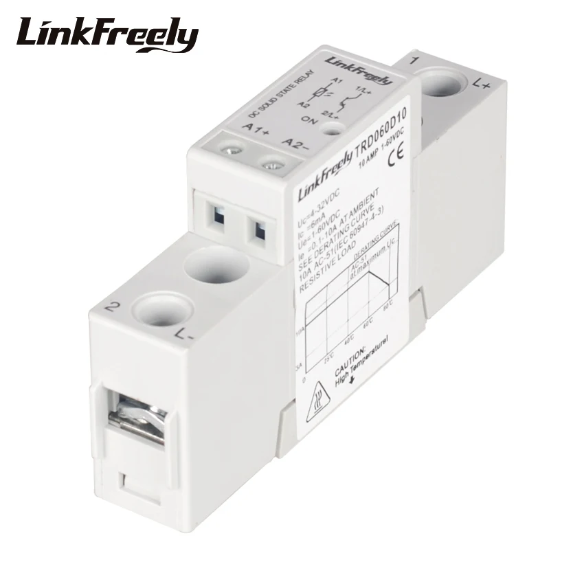

TRD060D10 10A DC DC SSR Solid State Relay Module & Board 5V 12V 24V 32VDC Input 1-60VDC Output Electrical Voltage Relay Remote