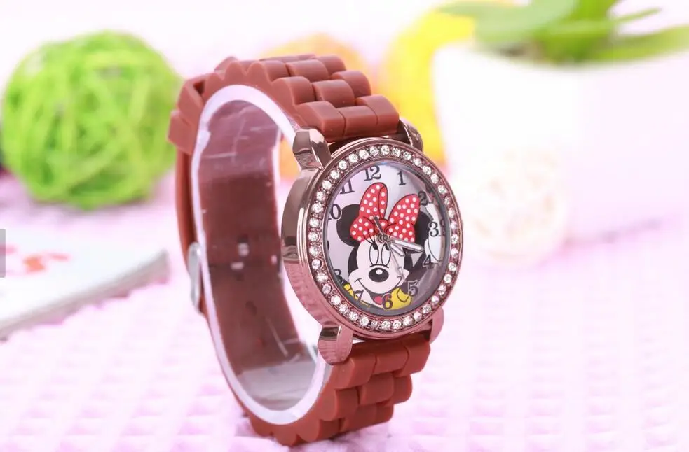 Бренд мультфильм дизайн Детские часы силиконовые алмаз наручные часы Кристалл Леди Часы-желе Horlog Relogio Feminino Montres часы