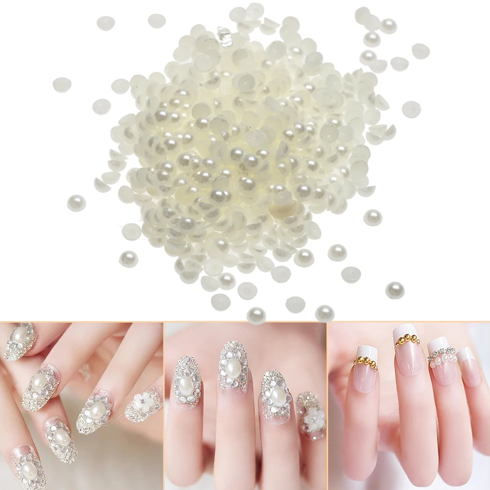 3 sizes 1000pcs half imitation pearls decals 3d diy nail tips pearl acrylic rhinestone 3 sizes 1000pcs half imitation pearls decals 3d diy nail tips pearl acrylic rhinestone