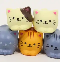 20pcs-kawaii squishy 10 см jumbo cat Squeeze slow rising pu Мягкий Кисс подарок оптом дешево