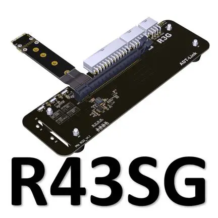  M.2 key M NVMe External Graphics Card Stand Bracket with PCIe3.0 x4 Riser Cable 25cm 50cm 32Gbs For