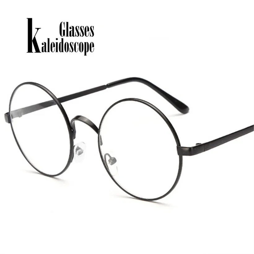 

Kaleidoscope Glasses Men Women Glasses Frames Metal Round Spectacle With Clear Lens Optical Frame Transparent Eyeglasses