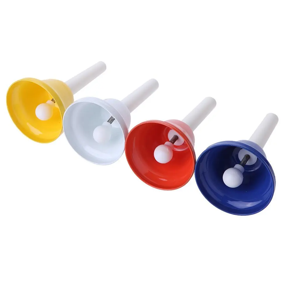 Колокольчик ручной Колокольчик 8-Note металлический красочный Малыш Дети музыкальная игрушка ударный инструмент