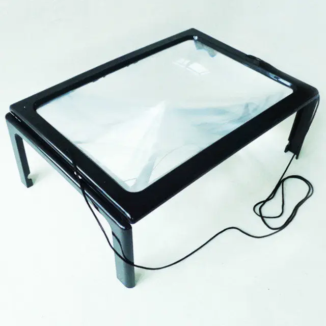 Magnifying Glasses A4 Full Page Large Magnifier With Led Light 3x Foldable Magnifying Loupe
