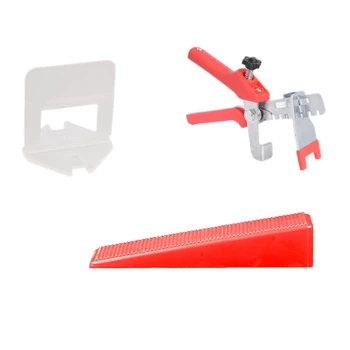 

GYTB Tile Leveling System Handy Kit 2Mm 3/32 Inch 401Pcs Ceramic Wall Floor Leveling Clips 300Pcs+Wedges 100Pcs+Pliers 1Pc Tus