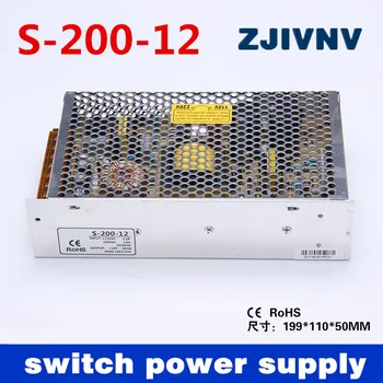 

200W single output 12V 16.5A SMPS switching power supply for LED light strip display programmable power supply (s-200-12)