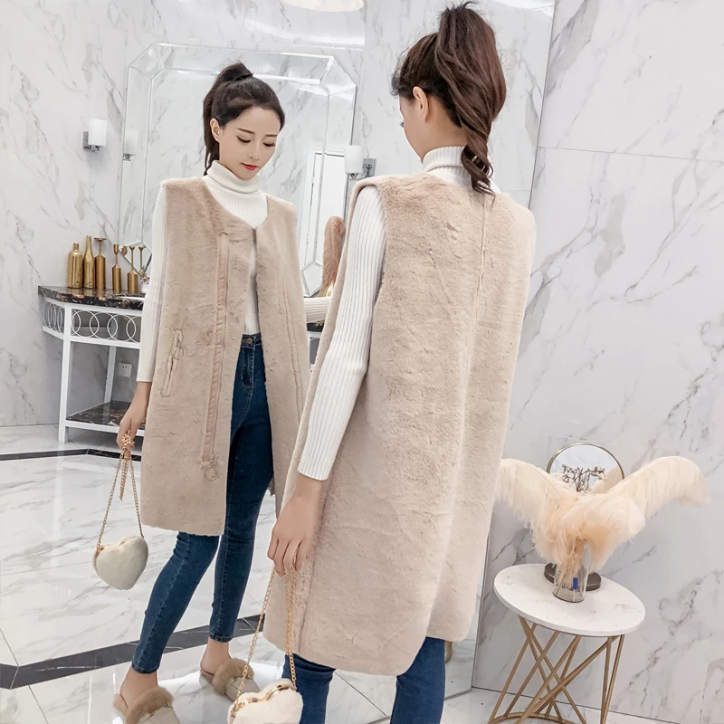 MUMUZI 2018 Fashion Faux Fur Coat Winter Women Casual Slim Sleeveless Faux Sheepskin Vest Winter Jacket Women casaco feminino MUMUZI 2018 Fashion Faux Fur Coat Winter Women Casual Slim Sleeveless Faux Sheepskin Vest Winter Jacket Women casaco feminino