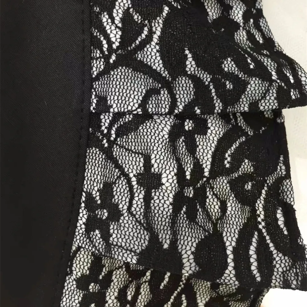 Hot Retro Black Lace Flirty Apron with Pocket Floosum Fun Retro Sexy Cooking Pinup Kitchen Aprons for Women Girls Gift Dress