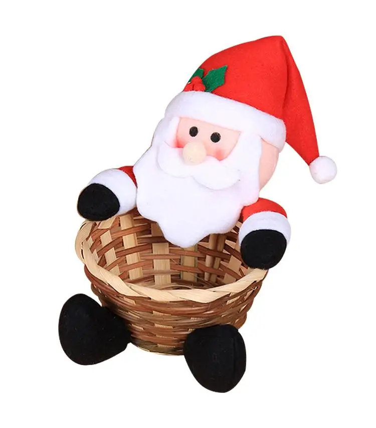 New Christmas Reindeer Candy Basket Santa Snowman Elk Children Gift Basket Christmas Decorative Supplies - Цвет: A