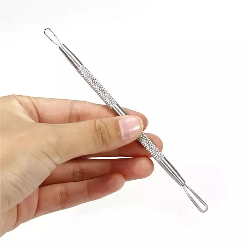 

AMSIC 1PC Stainless Steel Blackhead Comedone Acne Pimple Belmish Extractor Blackhead Remover for Face Tool