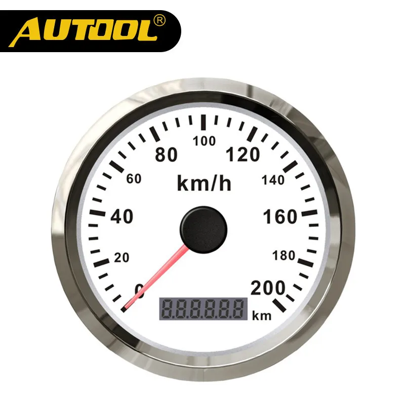 

AUTOOL Universal Auto GPS Speedometer 200km/h 85mm Waterproof Stainless Steel Digital Display Gauges For Car Truck Motor 12/24V