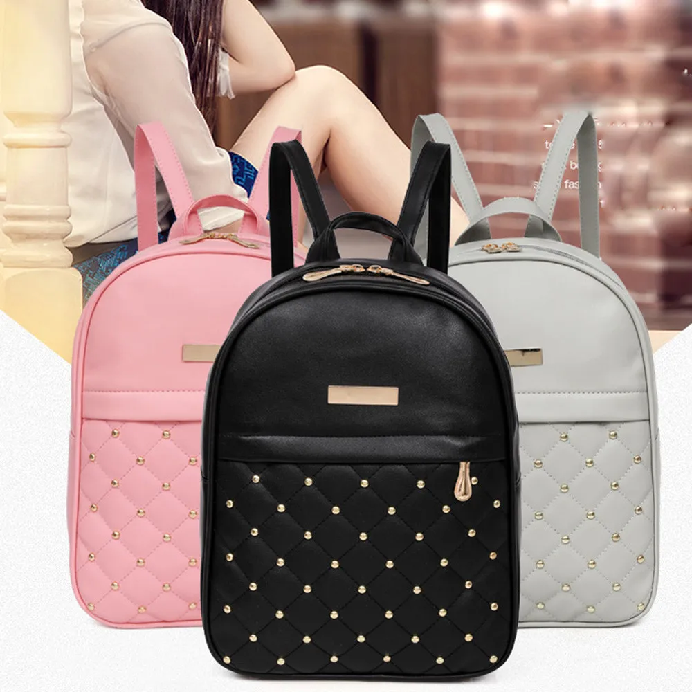 Женский рюкзак Лидирующий бренд, новая мода, высококачественный рюкзак с заклепками, модные повседневные сумки, женская сумка через плечо, Рюкзаки#930