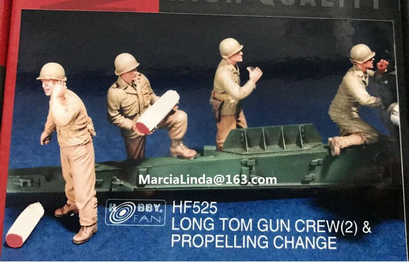 

1/35 Scale WW2 US Artillery Unit 4 People Miniatures WWII Resin Model Kit Figure Free Shipping