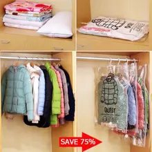 Практичная вакуумная Экономия пространства подвесные сумки портативная многоразовая печать одежда сжатая одежда сумка бытовая