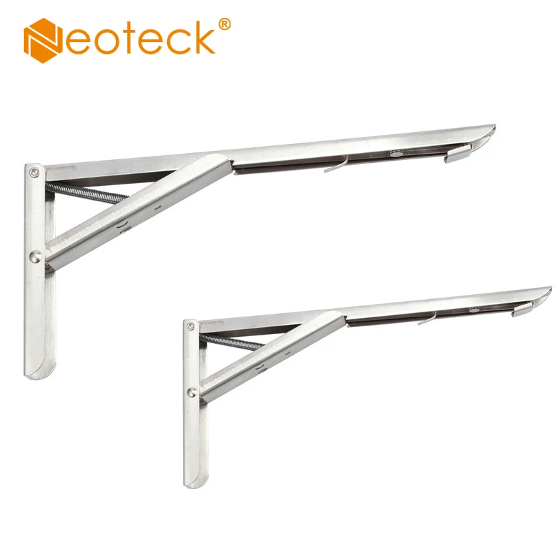 

Neoteck 2Pcs Steel L-Shaped Braces Support 50kg Wall Shelf Bracket Commodity Triangular Corner Brace Baking Wall Mounted Frame