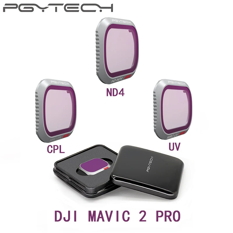 Фильтр PGYTECH для DJI Mavic 2 Pro UV ND4 CPL фильтры объектива камеры Аксессуары дрона|Фильтры|