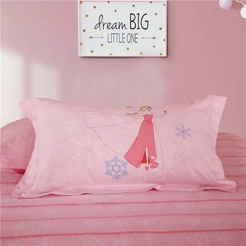 Us 69 95 34 Off Disney Frozen Elsa Printed Comforter Bedding Sets For Girls Home Decor 600tc Cotton Bed Cover Single Twin Full Queen Size Pink In