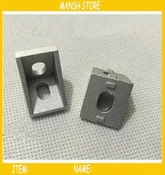 

50pcs/lot 2020 Corner Fitting Angle Aluminum Connector Bracket Fastener Match 2020 Industrial Aluminum Profile Free Shipping