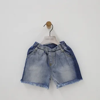 

Girls Shorts Elastic Waist Ripped Jeans Shorts Summer Children Denim Shorts for Kids Clothes 2 4 6 7 8 9 Years Students Hot Pant