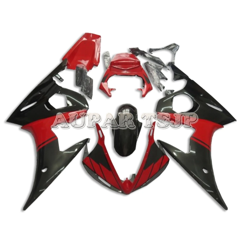Для Yamaha 2003 2004 2005 YZF-600 R6 03 04 05 Sportbike Комплект кузова красный черный Cowlings Полный