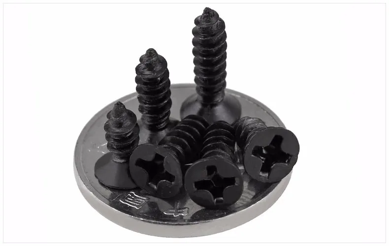 

1000pcs flat head screws self-tapping screws Nickel plating Black M1 M1.2 M1.4 M1.7 screws KA screws