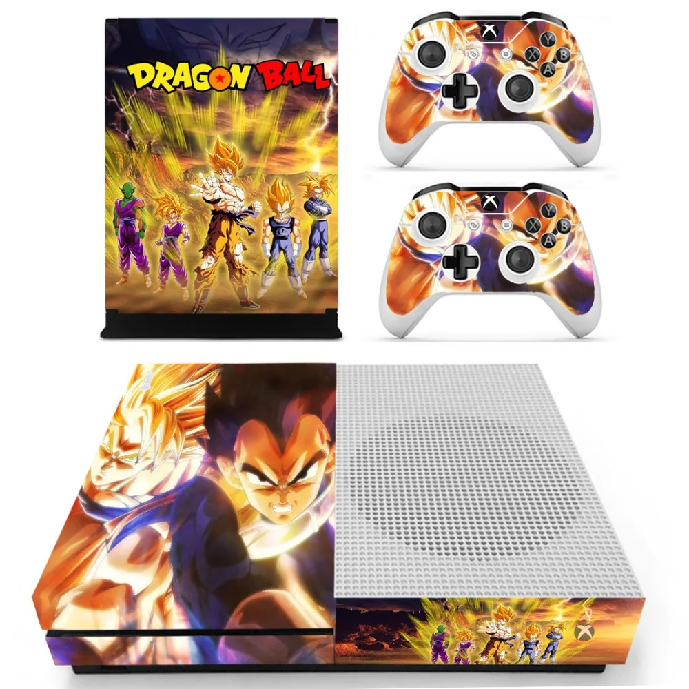 Аниме Dragon Ball Супер Z Goku кожа стикеры Наклейка для Xbox One S консоли и контроллеры для Xbox One тонкий кожи Стикеры s винил