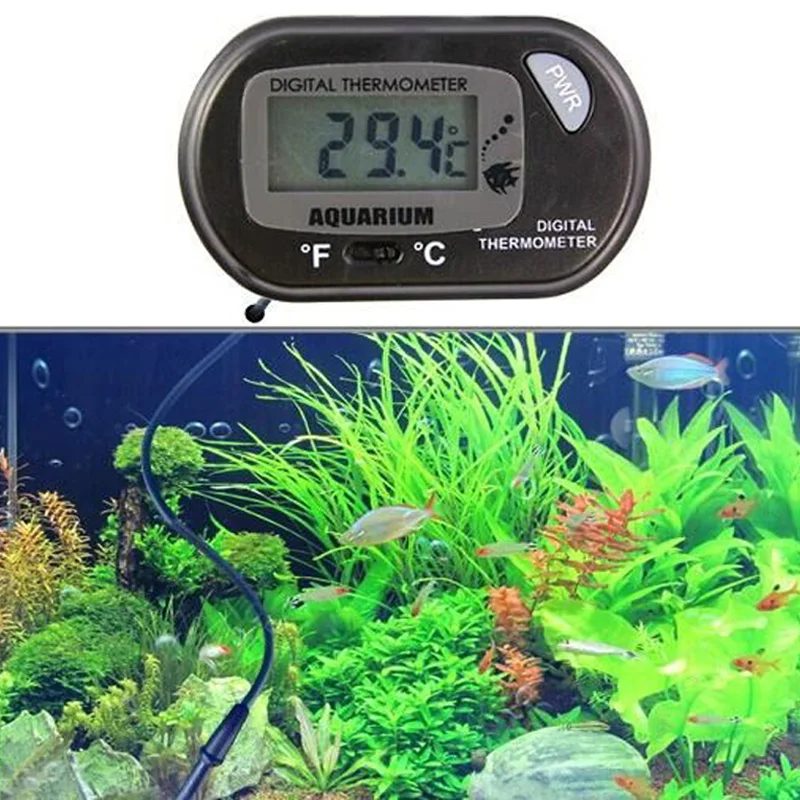 Electronic fish tank thermometer, portable digital crawler thermometerfish tank thermometer