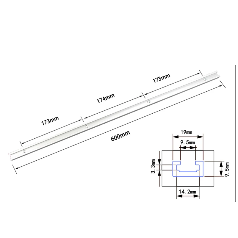 Футболка(1 шт.) треков Алюминий слот трек джиг приспособление 300/400/500/600/800 мм алюминиевый Т-образная дорожка для фрезерный станок деревообрабатывающий инструмент