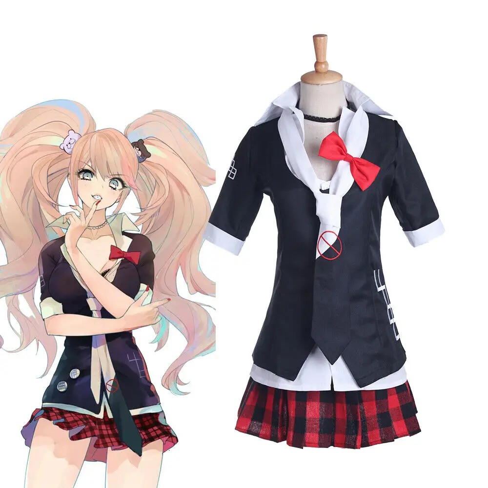 

Danganronpa Enoshima Junko Short Sleeve Skirt Uniform Dress Cosplay Costumes