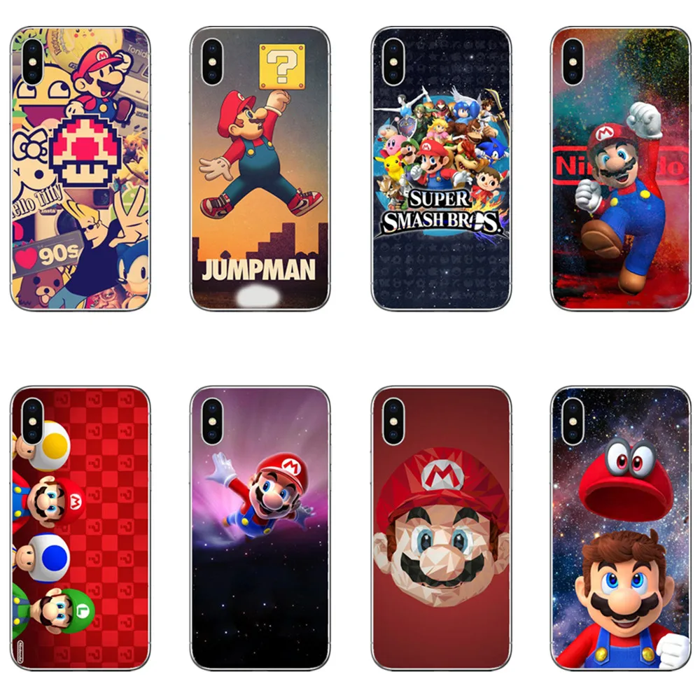 Cartoon Super Marios Soft Silicone Phone Cases Cover for iPhon X XS XR MAX 5 5S 5SE 6 6S 7 8Plus Coque Capae | Мобильные телефоны и
